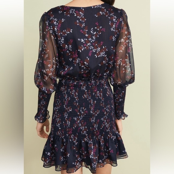 Keepsake The Label Embrace Floral Boho Smocked Long Sleeve Ruffle Dress XS NWT - Picture 2 of 15